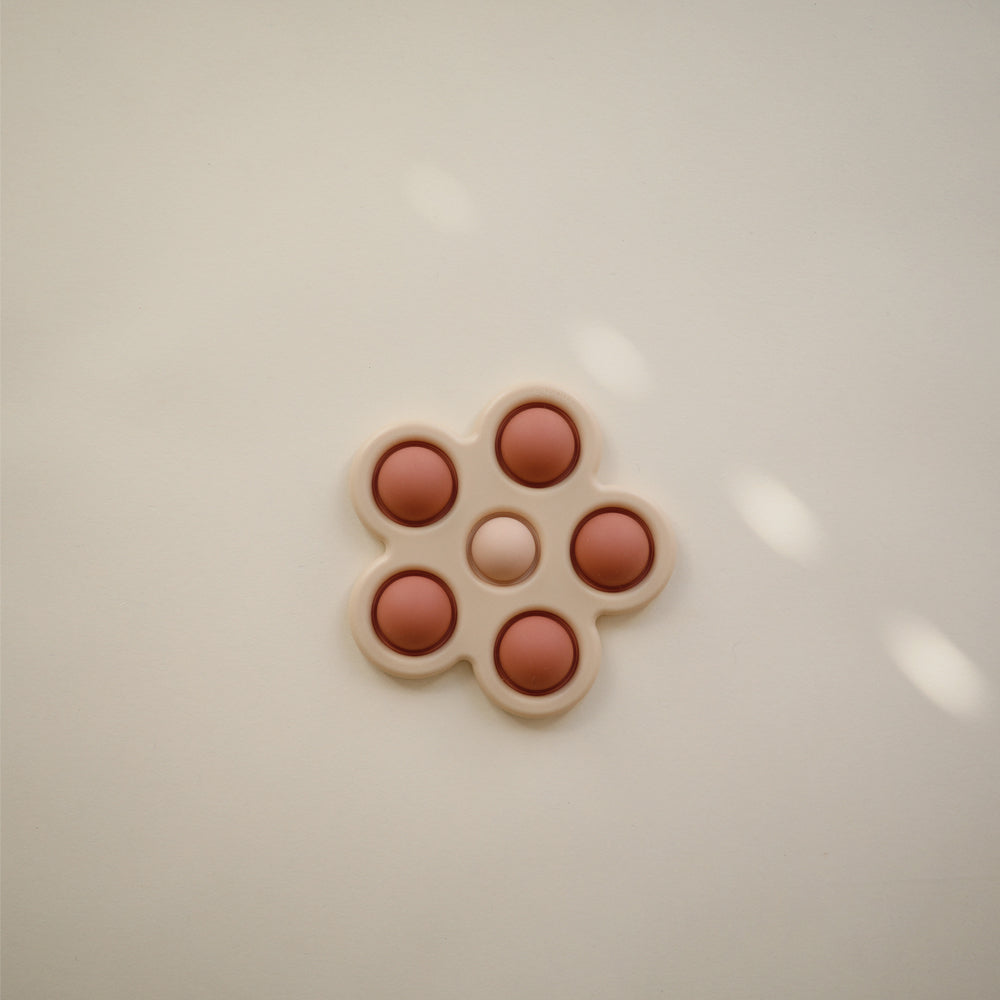美國Mushie Press Toy 按壓玩具-Flower-Rose