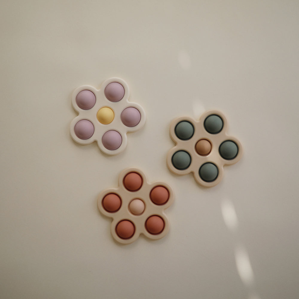美國Mushie Press Toy 按壓玩具-Flower-Rose